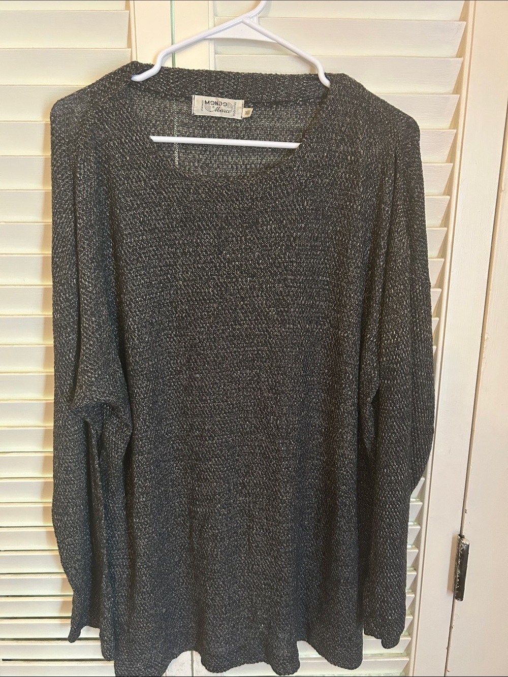 Charcoal Knit Open Cardigan